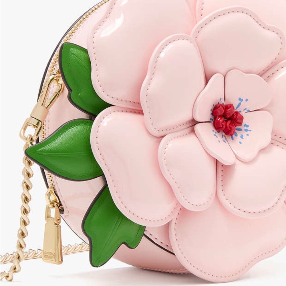 SOLD! kate spade NWT! $268 MSRP In The Garden 3d Flower Micro Crossbody - Picture 6 of 8